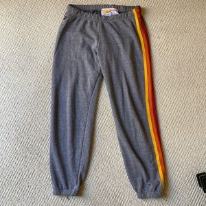 WOMEN'S 5 STRIPE SWEATPANTS - HEATHER GREY XL